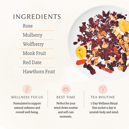 Rose Mulberry Goji Tea | Nourishing Wellness Tea