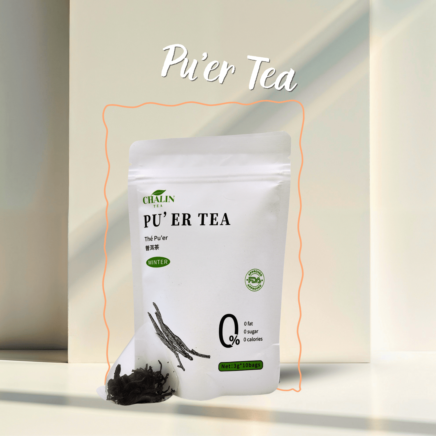 Pu'er Tea bags — aged, earthy, and deeply grounding