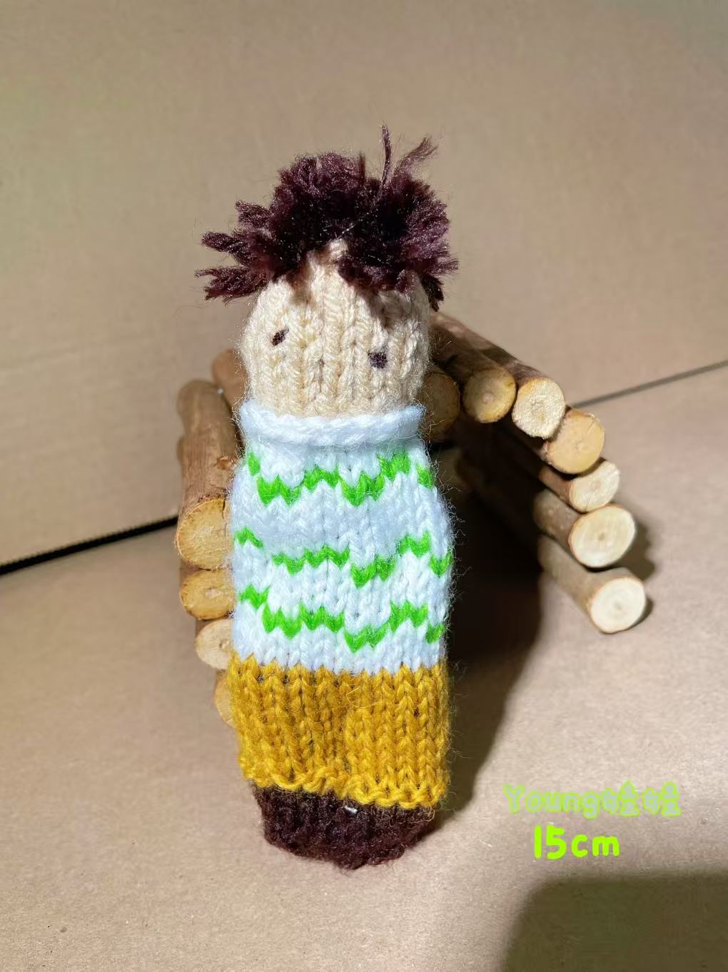 Hand-Knitted Plush Doll (15cm | Forest Cottage Style)