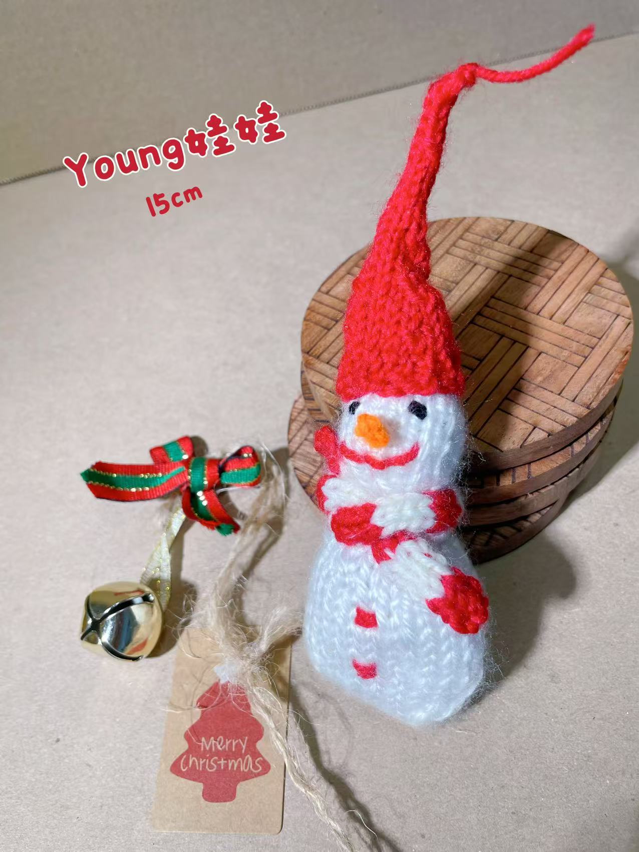 Hand-Knitted Christmas Snow Doll (15cm | Holiday Edition)
